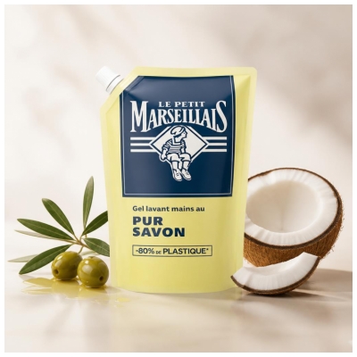 Le Petit Marseillais Gel Lavant Mains Pur Savon Éco-Recharge 250 ml