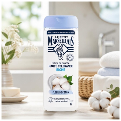 Le Petit Marseillais Crema de Ducha Alta Tolerancia Flor de Algodón 400 ml