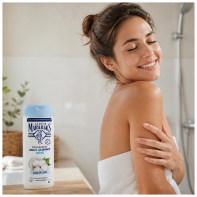 Le Petit Marseillais Crema de Ducha Alta Tolerancia Flor de Algodón 400 ml