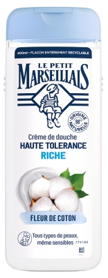 Le Petit Marseillais Crème de Douche Haute Tolérance Riche Fleur de Coton 400 ml