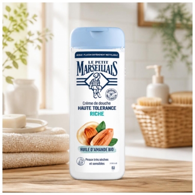 Le Petit Marseillais High Tolerance Shower Cream Rich Organic Almond Oil 400 ml