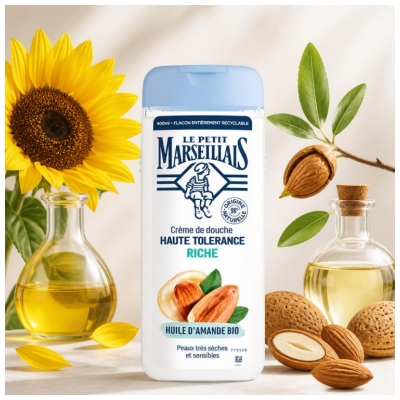 Le Petit Marseillais High Tolerance Shower Cream Rich Organic Almond Oil 400 ml