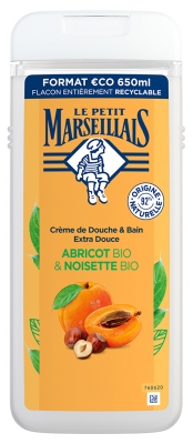 Le Petit Marseillais Extra Gentle Bath & Shower Cream Apricot & Hazelnut Organic 650ml