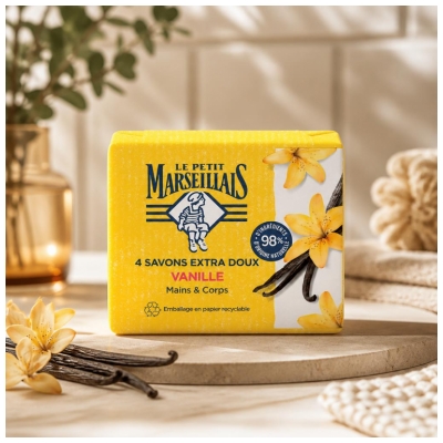 Le Petit Marseillais Sabonete Extra Suave Baunilha Pack de 4 x 100 g