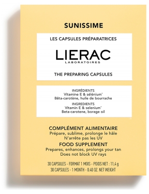 Lierac Sunissime Kapselit Auringonottoon Valmisteleva 30 Kapselia