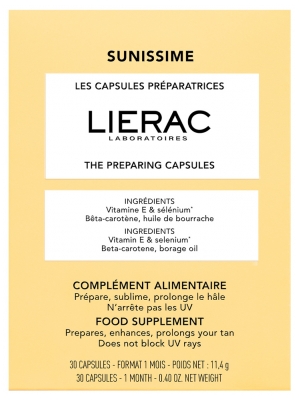 Lierac Sunissime Les Capsules Préparatrices 30 Capsules