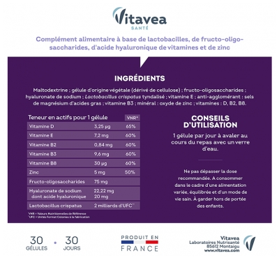 Vitavea Manhaé Intima Équilibre 15+ 30 Gélules