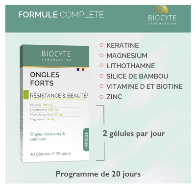 Biocyte Ongles Forts 40 Gélules