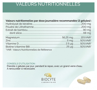 Biocyte Ongles Forts 40 Gélules