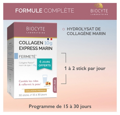 Biocyte Collagen Express Anti-Âge Peau Redensifiée 30 Sticks