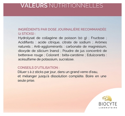 Biocyte Collagen Express Anti-Âge Peau Redensifiée 30 Sticks