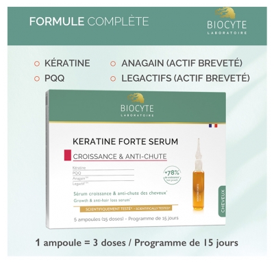 Biocyte Anti-Chute Keratine Forte Serum 5 Ampoules