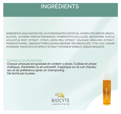 Biocyte Anti-Chute Keratine Forte Serum 5 Ampoules
