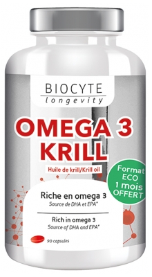 Biocyte Longevity Omega 3 Krill 90 Capsules