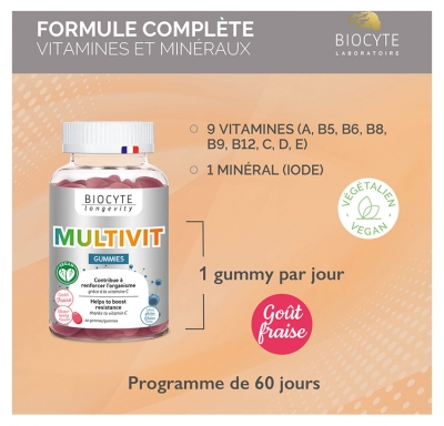 Biocyte Longevity Multivit 60 Gummies