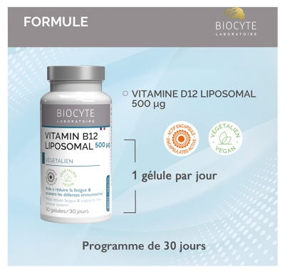 Biocyte Vitamin B12 Liposomal 30 Gélules