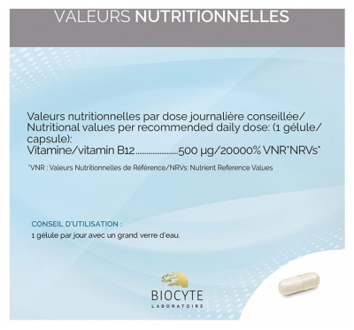 Biocyte Vitamin B12 Liposomal 30 Gélules