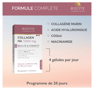 Biocyte Collagen HA 1300 mg 80 Gélules