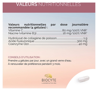 Biocyte Collagen HA 1300 mg 80 Gélules