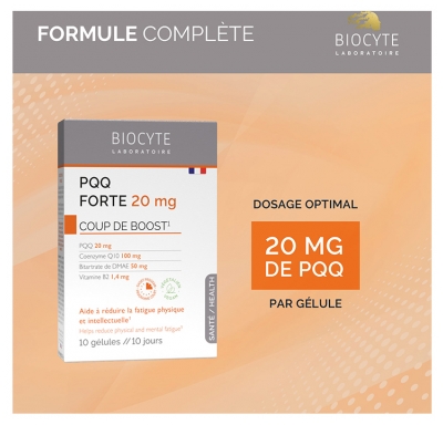 Biocyte PQQ Forte 20 mg 10 Gélules