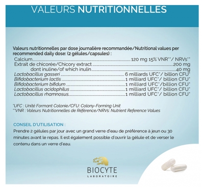 Biocyte Le Ventre Plat 30 Gélules