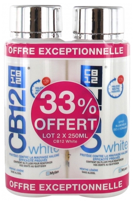 CB12 White Bain de Bouche Lot de 2 x 250 ml