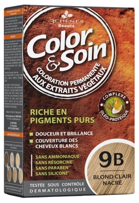 Les 3 Chênes Color & Soin Permanent Color Care - Hair Colour: Pearly Light Blonde: 9B