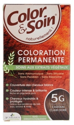 Les 3 Chênes Color & Soin Coloration per Donne - Colorare: Castagno dorato chiaro: 5G