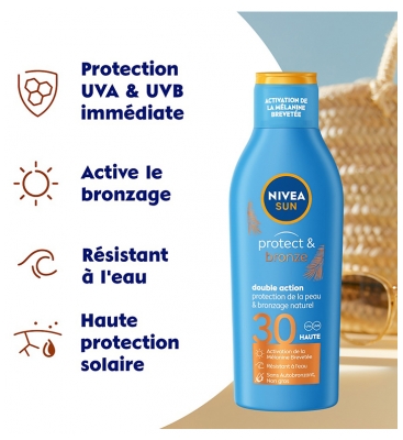 Nivea Sun Protect & Bronze Double Action Lait Solaire SPF30 200 ml