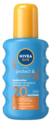 Nivea Sun Protect & Bronze Double Action Spray Solaire SPF20 200 ml