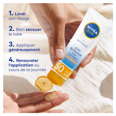 Nivea Sun UV Face Anti-Brillance Teinte Médium Solaire SPF50 50 ml
