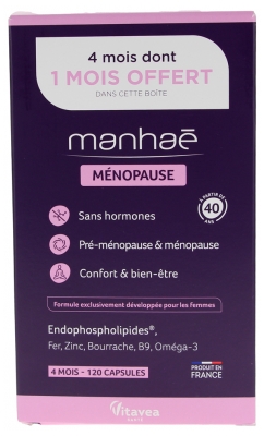 Vitavea Manhaé Menopause 120 Capsules of which 1 Month Free