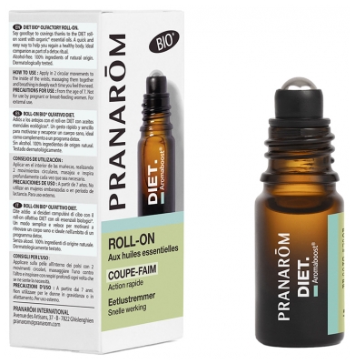 Pranarôm Aromaboost Diet Roll-On aux Huiles Essentielles Bio 5 ml