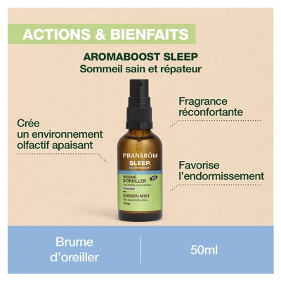 Pranarôm Aromaboost Sleep - Sommeil Brume d'Oreiller Bio 50 ml