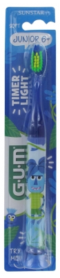 GUM Tandenborstel Tijdschakelaar Licht Junior 6+ 903 - Kleur: Blauw 2