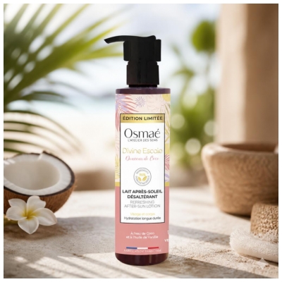 Osmaé Divine Escale Lait Après-Soleil Désaltérant Douceur de Coco 200 ml
