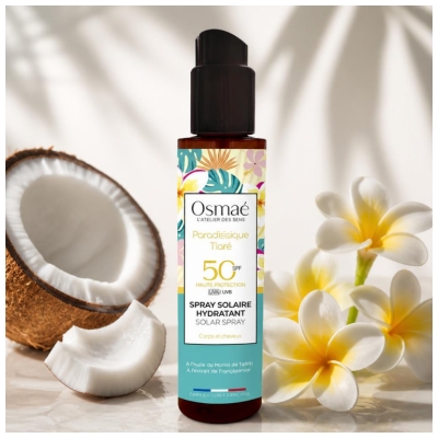 Osmaé Spray Solaire Hydratant Paradiasiaque Tiaré SPF50+ 150 ml