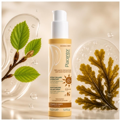 Placentor Végétal Vlažilni pršilnik za sončenje SPF50+ 150 ml