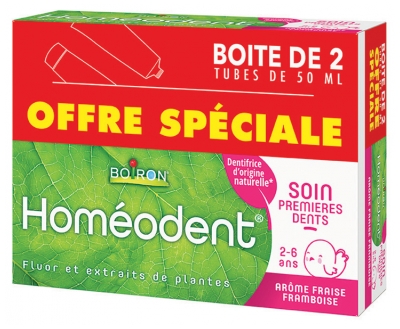 Boiron Homéodent Cuidado Primeros Dientes 2-6 Años Lote de 2 x 50 ml