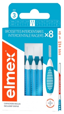 Elmex 8 Interdental Brushes - Size: 1.1 mm