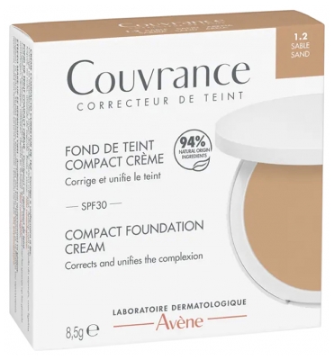 Avène Couvrance Compact Foundation SPF30 8,5 g - Barwa: 1.2 Piasek