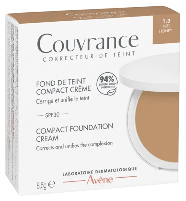 Avène Couvrance Compact Foundation SPF30 8.5 g - Colour: 1.3 Honey