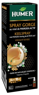 Humer Miele di Manuka Attivo Spray per la Gola 20 ml