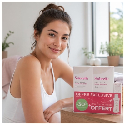 Saforelle Soin Lavant Doux Lot de 2 x 500 ml + Soin Lavant Doux 100 ml Offert