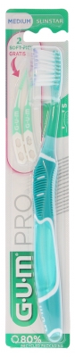 GUM Brosse à Dents Technique Pro Medium 528 - Couleur : Turquoise