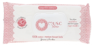 Musc Intime Lingettes Intimes Sweet Litchi 30 lingettes