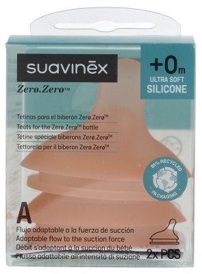 Suavinex Zero.Zero 2 Flow Teats Special Breastfed Babies 0 Months and +