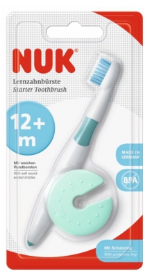 NUK Cepillo de Dientes Educativo a Partir de 12 Meses + 1 Anilla de Seguridad