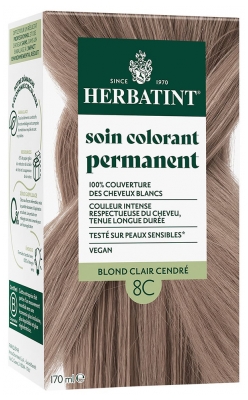 Herbatint Permanent Color Care 170 ml - Hair Colour: 8C Light Ash Blonde