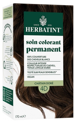 Herbatint Permanent Color Care 170 ml - Hair Colour: 4D Golden Brown